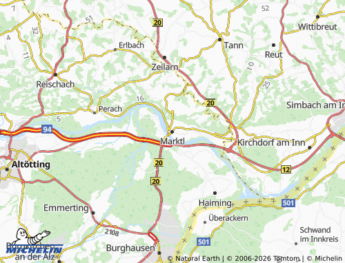 Mapa MICHELIN Marktl - ViaMichelin