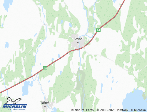 MICHELIN Tomterna (Norra Delen) map - ViaMichelin