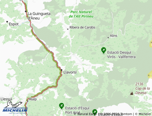 Mappa MICHELIN Tírvia - ViaMichelin