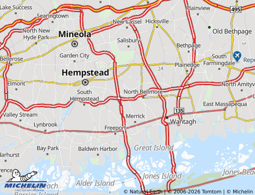 Mapa MICHELIN North Merrick - ViaMichelin