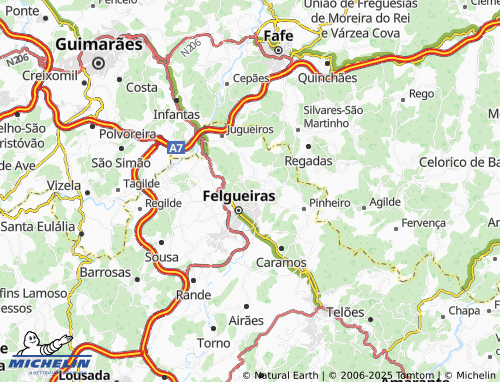 MICHELIN Estradinha map - ViaMichelin