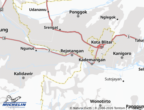 MICHELIN Rejotangan map - ViaMichelin