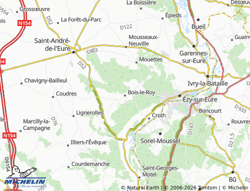 Mappa MICHELIN Bois-le-Roy - ViaMichelin