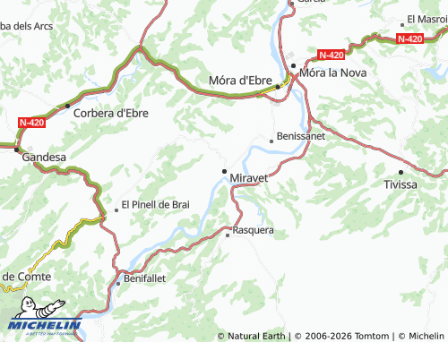 Mapa MICHELIN Miravet - ViaMichelin