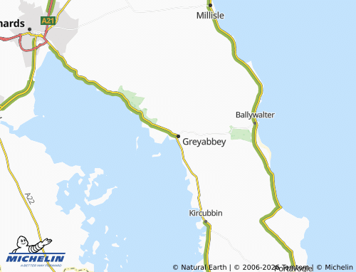 MICHELIN Greyabbey map - ViaMichelin