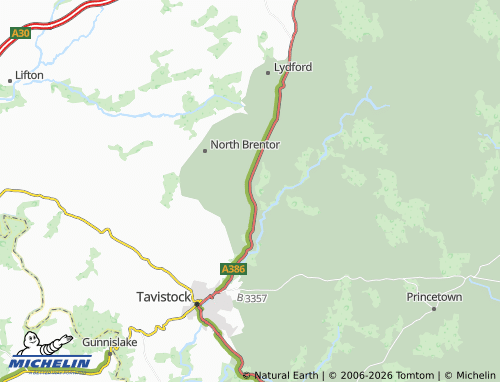 MICHELIN Mary Tavy map - ViaMichelin