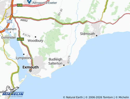 Carte MICHELIN East Budleigh - ViaMichelin
