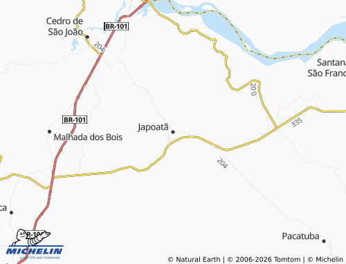 Mapa MICHELIN Japoatã - ViaMichelin