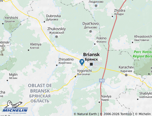 Carte MICHELIN Bryanskiy rayon - ViaMichelin