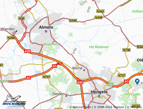 MICHELIN Zenderen map - ViaMichelin