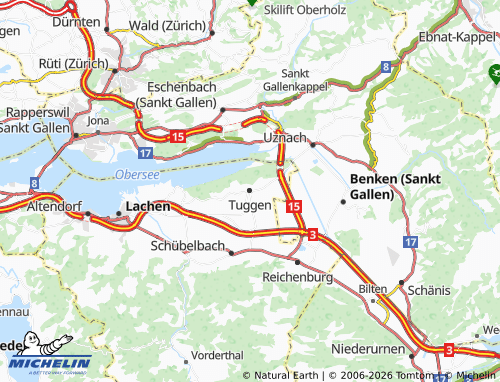 Mappa MICHELIN Tuggen - ViaMichelin