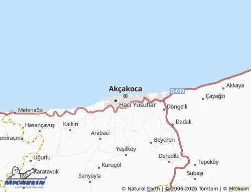 Mappa MICHELIN Akçakoca - ViaMichelin