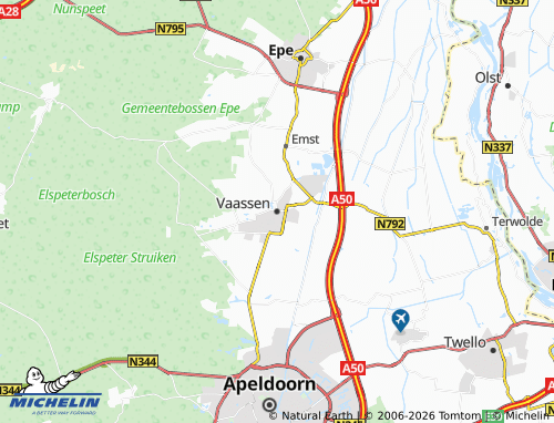 Carte MICHELIN Vaassen - ViaMichelin
