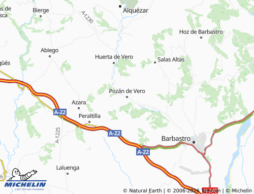 MICHELIN Pozán de Vero map - ViaMichelin