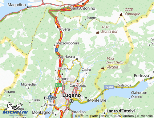 Mappa MICHELIN Capriasca - ViaMichelin