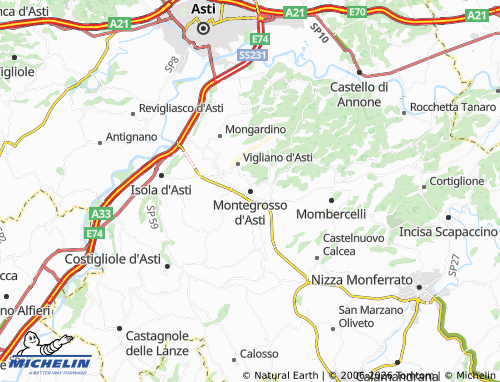 Mappa MICHELIN Montegrosso d'Asti - ViaMichelin