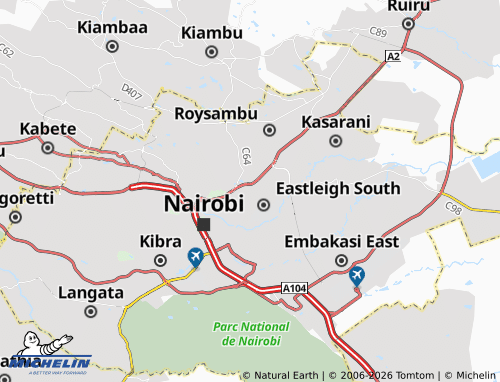 Mapa MICHELIN Mathare - ViaMichelin