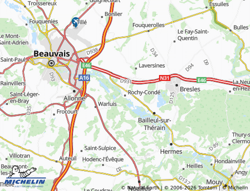 Mapa MICHELIN Rochy-Condé - ViaMichelin