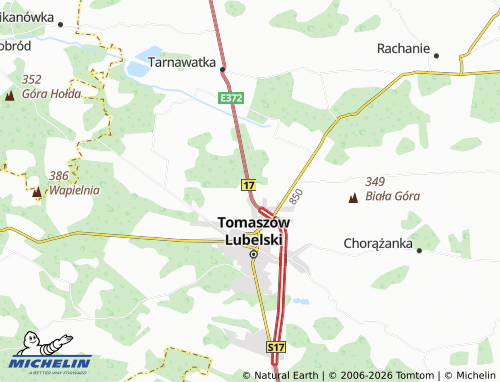 Mapa MICHELIN Dąbrowa Tomaszowska - ViaMichelin