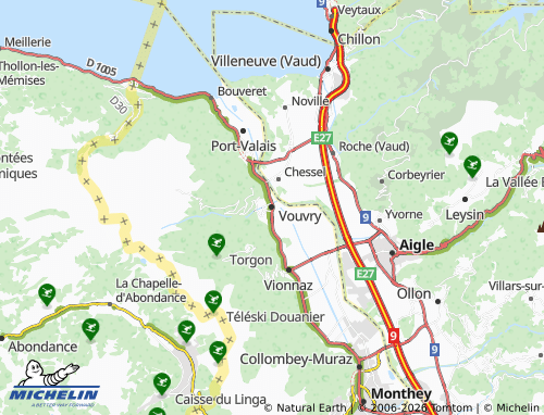 Mapa MICHELIN Vouvry - ViaMichelin