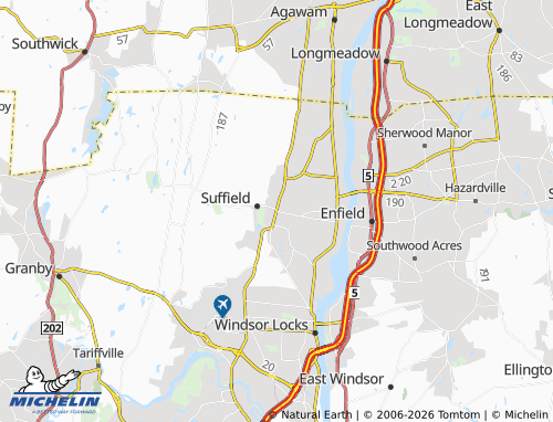 Carte MICHELIN Suffield Depot - ViaMichelin