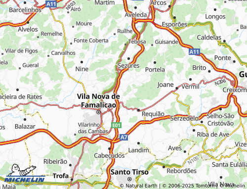 Carte MICHELIN Vale-São Martinho - ViaMichelin