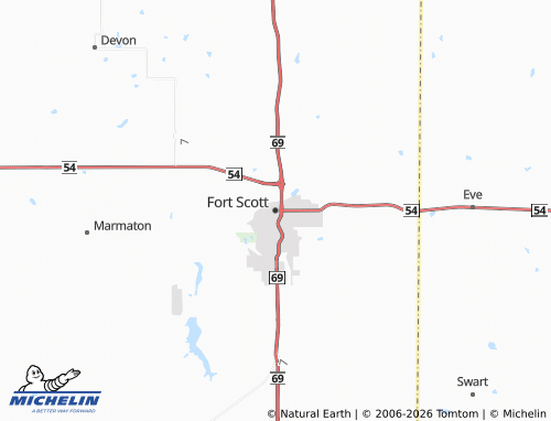 Mappa MICHELIN Fort Scott - ViaMichelin