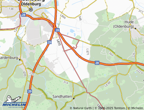 MICHELIN Sandtange map - ViaMichelin