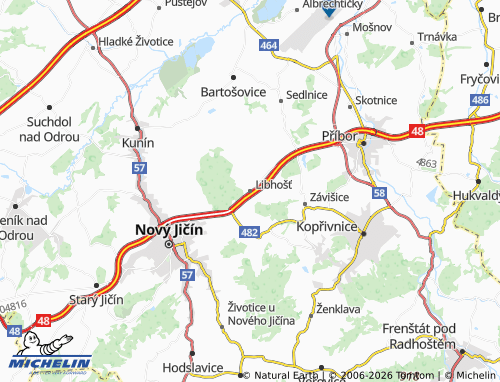 Mapa MICHELIN Libhošť - ViaMichelin