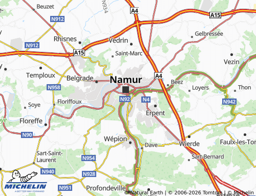 MICHELIN Jambes map - ViaMichelin