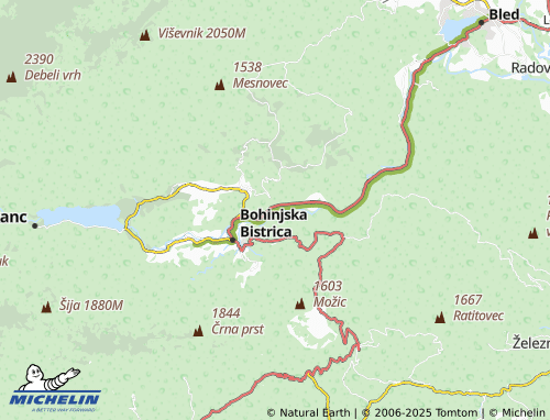 MICHELIN Log v Bohinju map - ViaMichelin