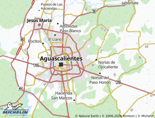 MICHELIN Fidel Velázquez map - ViaMichelin