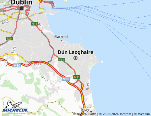 Mappa MICHELIN Dun Laoghaire - ViaMichelin