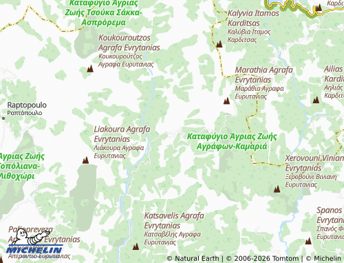 Carte MICHELIN Agrafa - ViaMichelin