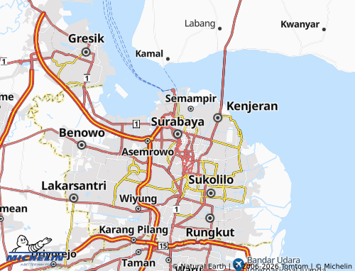 MICHELIN South Krembangan map - ViaMichelin