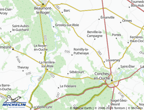 MICHELIN Romilly-la-Puthenaye map - ViaMichelin