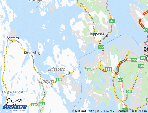 Mappa MICHELIN Knarrevik - ViaMichelin