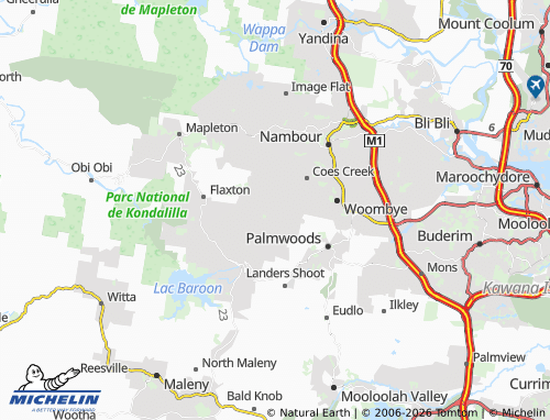 Mapa MICHELIN West Woombye - ViaMichelin