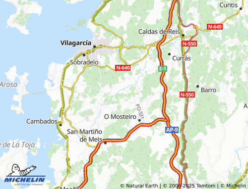 MICHELIN Paradela (Santa María) map - ViaMichelin