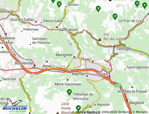 Carte MICHELIN Marignier - ViaMichelin
