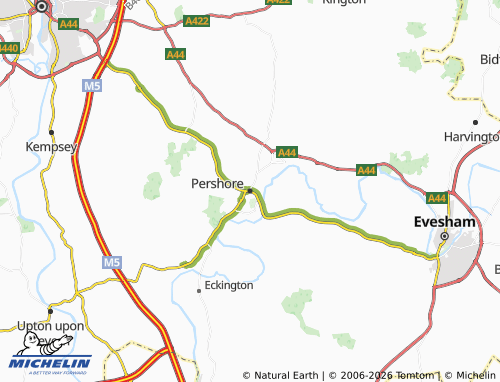 Carte MICHELIN Pershore - ViaMichelin