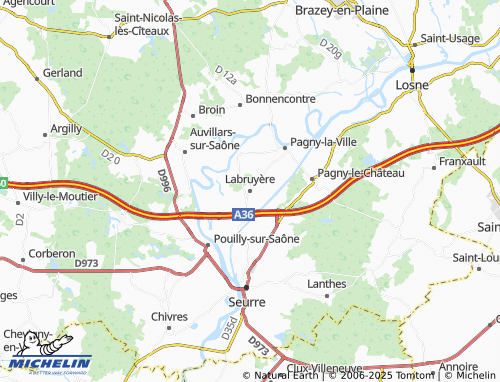 Carte MICHELIN Labruyère - ViaMichelin