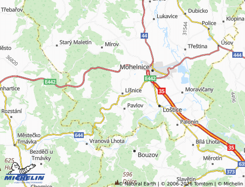 MICHELIN Líšnice map - ViaMichelin