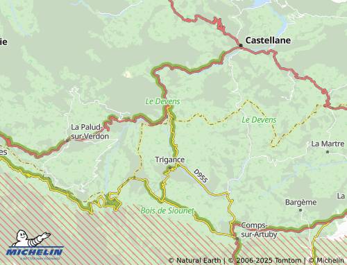 MICHELIN Soleils map - ViaMichelin
