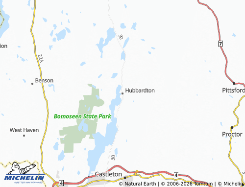 Carte MICHELIN Hubbardton - ViaMichelin
