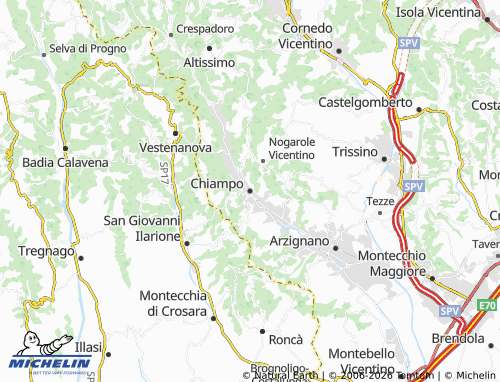 MICHELIN-Landkarte Chiampo - ViaMichelin