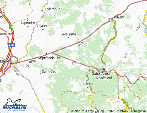 MICHELIN Servanac map - ViaMichelin