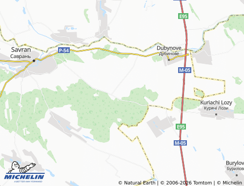 Mapa MICHELIN Sliusareve - ViaMichelin
