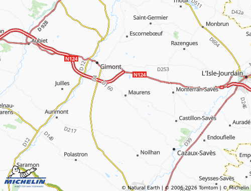 MICHELIN Maurens map - ViaMichelin