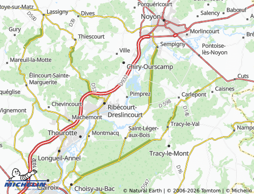 MICHELIN Pimprez map - ViaMichelin
